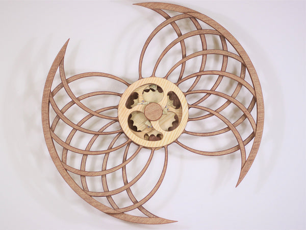 Wood Kinetic Sculpture - Monarch - Kinetic wall art Wooden kinetic art