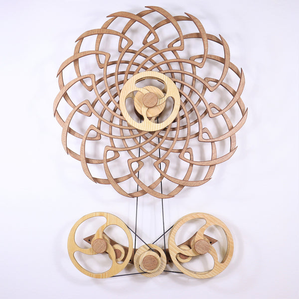 Kinetic Sculpture "Wings", Modern Art Decor - Wind up to power Wall Art